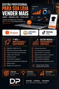 Administração completa shopee mercado livre e tiktok